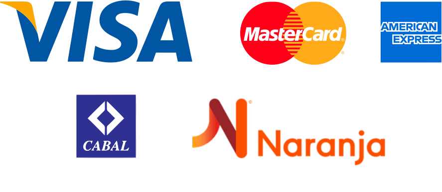 Visa, MarsterCard, Diners, Amex